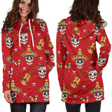 Guitar Skulls Women's Hoodie Dress