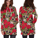 Rose Skull Women's Hoodie Dress