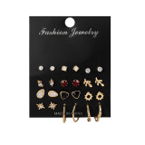 12 Pairs/Set Women's Earrings Set Stud Earrings For Women Bohemian Fashion Jewelry Vintage Geometric Crystal Pearl Earrings 2020 12 Pairs/Set Women's Earrings Set Stud Earrings For Women Bohemian Fashion Jewelry Vintage Geometric Crystal Pearl Earrings 2020