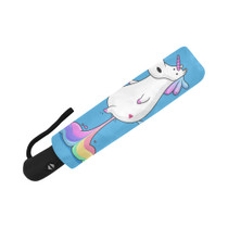Cute Fat Unicorn Farting Rainbow Auto Foldable Umbrella