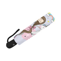 Unicorn And Mermaid Auto Foldable Umbrella