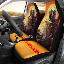 Baby Yoda And The Mandalorian Car Seat Covers
