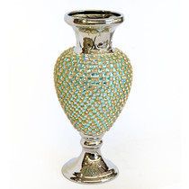 Blue and Crystal Vase