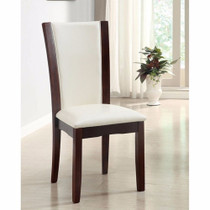 Manhattan I Contemporary Side Chair, White Finish, Set Of 2