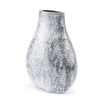 Marbled Md Vase Black & White