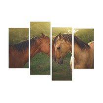 Horse Couple Canvas Wall Art 4 Pieces Framed Wall Pictures