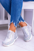 Jazzy Women's Casual Shoes Snakeskin Print Sneakers