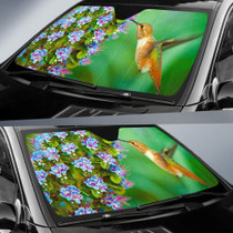 Hummingbird Flower Auto Car Sun Shade Windshield