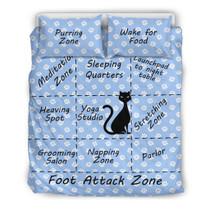 Cat Map of the Bed Cat Duvet Cover Set