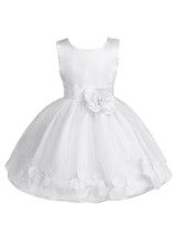 Flower Girls Princess Dress Kids Infant Girls Flower Petals Tulle Formal Wedding Pageant Dress Bridal Tulle Formal Party Dress