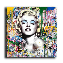 Abstract Marilyn Monroe Graffiti Oil Painted