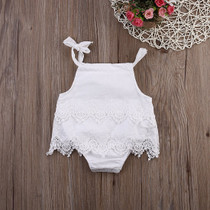Newborn Baby Girls Lace Summer Sleeveless Romper Cotton Jumpsuit Outfit Sunsuit Flower Clothes