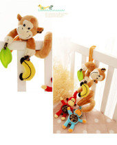 3Pcs/Set Monkey Plush Toys For Baby Stuffed Newborn Animals Monkey Educational Toys Baby Monkey Newborn Animals For Baby A163