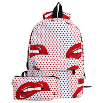 2pcs/Set School Bags For Girl printing Cute Printed backpacks School bag For Teenager schoolbag backpack With Clutch