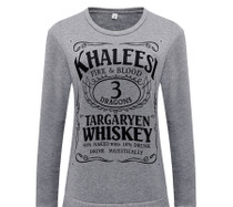 Khaleesi Game Of Thrones Inspired Hoodies Women Gray Hoody Sweatshirts Hoodies Casual Sweatshirts Long Sleeve Crew Neck Tops