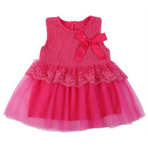 Baby Kids Princess Dress Party Tutu Dress Girls Lace Bowknot Flower Dress Children Clothes Vestido
