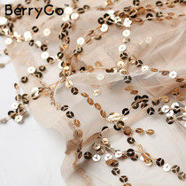 BerryGo Sexy off shoulder sequin tassel summer dress beach party short dress Women backless long sleeve vintage dress vestidos