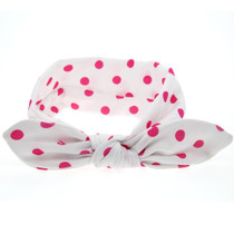 Girls Dot Bowknot Print Floral Headbands Newborn Infant Hair Accessories Children Rabbit Ears Elastic Hair Bands Baby Headwear