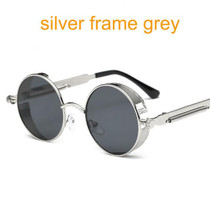 Round Metal Sunglasses Steampunk Men Women Fashion Glasses Brand Designer Retro Vintage Sunglasses UV400 oculos de sol