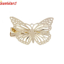 JU 20 Fairy Store  2016 Hot Selling   Golden Butterfly Hair Clip Headband Hair Accessories Headpiece drop shipping
