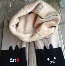 CUHAKCI Women Velvet Legging Winter Cat Printed Leggings Warm Knitted Thick Woamn Super Elastic Casual Leggins