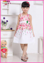 Baby Girls Kid Princess Cotton Sleeveless Summer Sundress 2017 Flower Dress