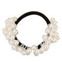 Nesest Headband Women Fashion Shiny Rhinestone Crystal Pearl Hair Band Rope Elastic hair Holder for Hair Accessories Diademas#5