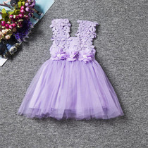 2018 Baby Girl Flowers Dress For Wedding Party Children Princess Costume Kids Baptism clothes 1 Years Birthday Dresses For Girls