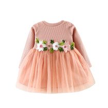 Baby dress Girls Dress Floral Cute Baby Girl Floral Tutu Long Sleeve Princess Dress Toddler clothes girls clothing kids