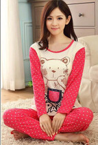 Autumn Winter Women Pajamas Animal Cartoon Print Pajama Sets Cotton Long Sleeve Loose Sleepwear Women Homewear Pyjama Suit Z2565