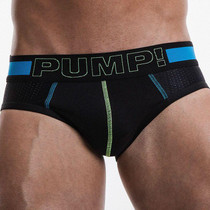 PUMP! Brand Newest Sexy mens underwear briefs Breathable mesh Body Cotton Gay Penis Cup pouch slip cuecas Gay panties Bikini