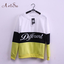 ArtSu 2017 Autumn and winter women fleeve hoodies printed letters Different women's casual sweatshirt hoody sudaderas EPHO80027