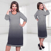 5XL 6XL Large Size 2017 Summer Dress Big Size Printed Dress Green Pink White Straight Dresses Plus Size Women Clothing Vestidos