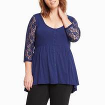 5XL 6XL Large Size 2017 Spring Summer Lace Shirt Big Size Casual Blue Black Blouses Shirt Blusas Tops Plus Size Women Clothing