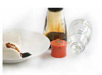 Glass spice bottle oiler soy sauce bottle pot of vinegar spice jar oil bottle condiment bottles 270g kitchen item