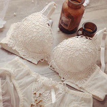 DeRuiLaDy Sexy Embroidery Lady Bra Set Adjusted Padded Underwear Women Flower Lace Bra Panties Set Lingerie Push Up Bra Set