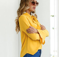 2018 Hot Sale Chiffon Solid Sexy Blusas Harajuku Loose Shirt Women Blusa New Fashion Blouses Casual Blouse Women Tops WD461