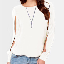 2018 HOT NEW Women Blouse Long Sleeve Sexy Casual Shirt Fashion Chiffon Blouse Women Girls Tops Blusas Tops 7 colors