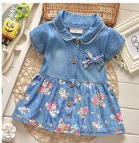 BibiCola 0-2Years/2017 spring autumn kids girls jackets coats Denim children coat brand baby clothing kids clothes