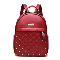 Ainvoev Women's Bags backpacks PU Leather women Backpack fashion backpacks for teenage girls school mochila satchel C2210