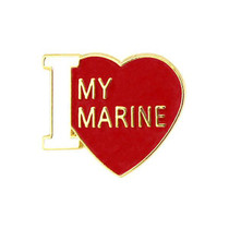 I Heart My Marine 5/8" Lapel Pin