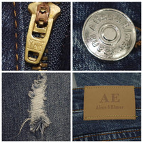 Alice & Elmer Mid-Rise Skinny Jeans For Women Denim Hole Ripped Jeans For Women Jeans Female Pants
