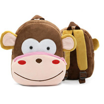 2017 Cartoon Kids Plush Backpacks Baby Mini Schoolbag Kindergarten Backpack Cute Children Infant School Bags Gift for Girls Boys