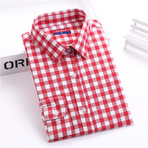Dioufond Plaid Shirt Women Blouses Cotton Shirts Long Sleeve Blouse Blusas Femininas Women Tops And Blouses 2018 New Fashion 5XL