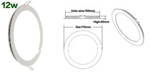 Dimmable LED Panel Light Ultra Thin Ceiling Recessed Downlight 3w 4w  6w 9w 12w 15w 25w Round LED Spot Light AC85-265V