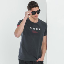 Pioneer Camp New arrival T shirt men brand clothing fashion letter T-shirt male quality cotton casual stretch Tshirt ADT702142