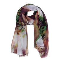 Feitong Fashion Autumn Printed Chiffon Scarf For Women Lady Solf Long Wrap Scarf Women's Shawl Silk Scarf Scarves Wholesales