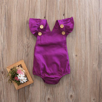 Cotton Ruffles Wine Romper baby clothing 2017 Newborn Baby Girl Infant Romper Jumpsuit Sunsuit Outfits