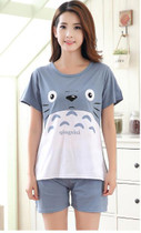 2017 New Women's Pajama Set Shot Sleepwear for Couple Totoro Pattern Plus size XXL 3XL