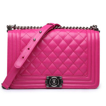 Genuine Leather Woman Bag Promotional Ladies Luxury Dermis Handbag Chain Shoulder Bag Plaid Women Crossbody Bag